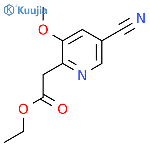 Ethyl 5-cyano-3-methoxypyridine-2-acetate structure
