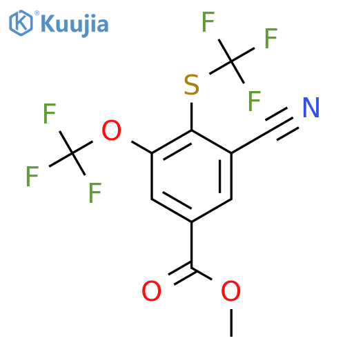 Methyl 3-cyano-5-trifluoromethoxy-4-(trifluoromethylthio)benzoate structure