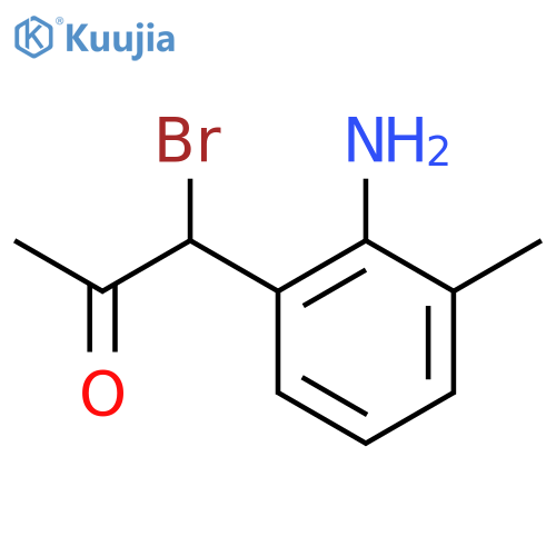 1-(2-Amino-3-methylphenyl)-1-bromopropan-2-one structure
