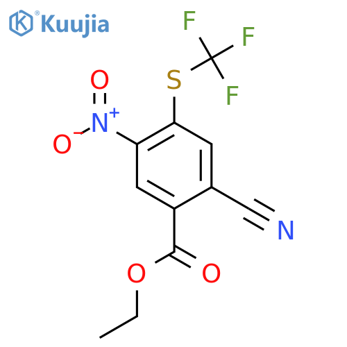 Ethyl 2-cyano-5-nitro-4-(trifluoromethylthio)benzoate structure
