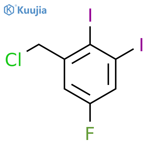 2,3-Diiodo-5-fluorobenzyl chloride structure