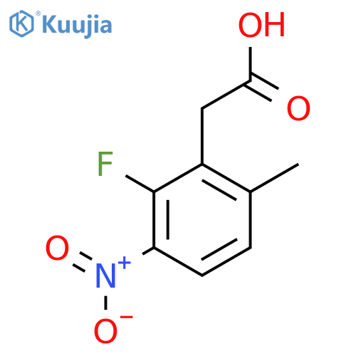2-Fluoro-6-methyl-3-nitrophenylacetic acid structure