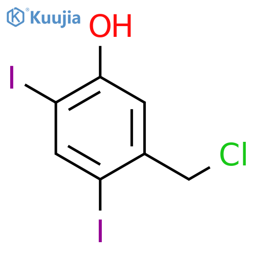 2,4-Diiodo-5-hydroxybenzyl chloride structure