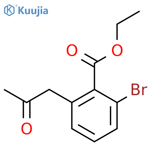 Ethyl 2-bromo-6-(2-oxopropyl)benzoate structure
