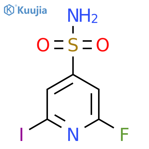 2-Fluoro-6-iodopyridine-4-sulfonamide structure