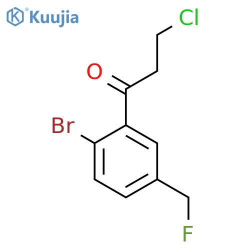 1-(2-Bromo-5-(fluoromethyl)phenyl)-3-chloropropan-1-one structure