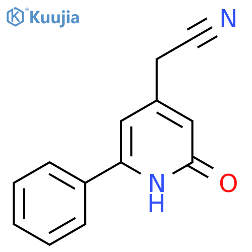 2-Hydroxy-6-phenylpyridine-4-acetonitrile structure