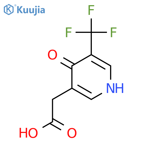 4-Hydroxy-3-(trifluoromethyl)pyridine-5-acetic acid structure