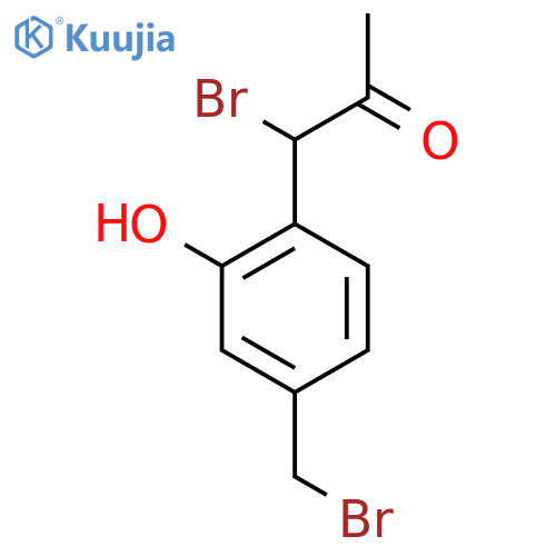 1-Bromo-1-(4-(bromomethyl)-2-hydroxyphenyl)propan-2-one structure