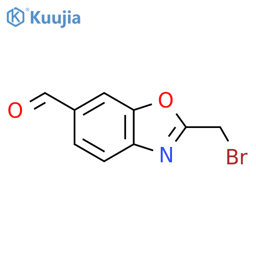2-(Bromomethyl)benzo[d]oxazole-6-carboxaldehyde structure