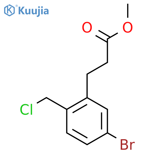 Methyl 3-(5-bromo-2-(chloromethyl)phenyl)propanoate structure