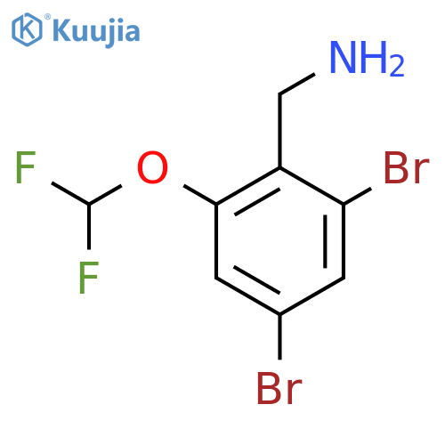 2,4-Dibromo-6-(difluoromethoxy)benzylamine structure