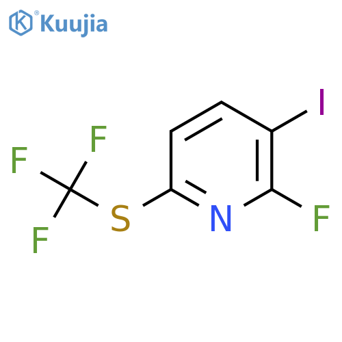 2-Fluoro-3-iodo-6-(trifluoromethylthio)pyridine structure