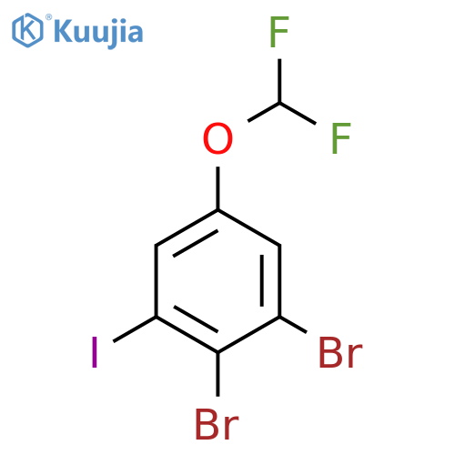 1,2-Dibromo-5-difluoromethoxy-3-iodobenzene structure