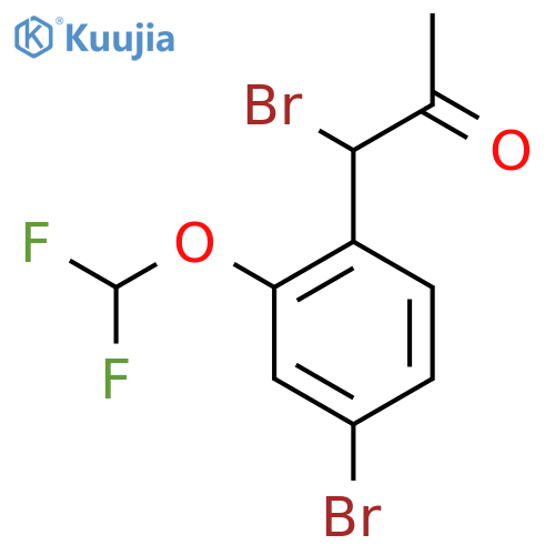 1-Bromo-1-(4-bromo-2-(difluoromethoxy)phenyl)propan-2-one structure