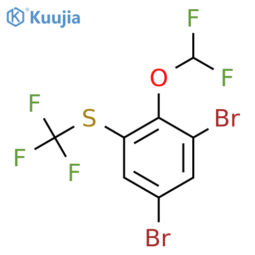 1,5-Dibromo-2-difluoromethoxy-3-(trifluoromethylthio)benzene structure