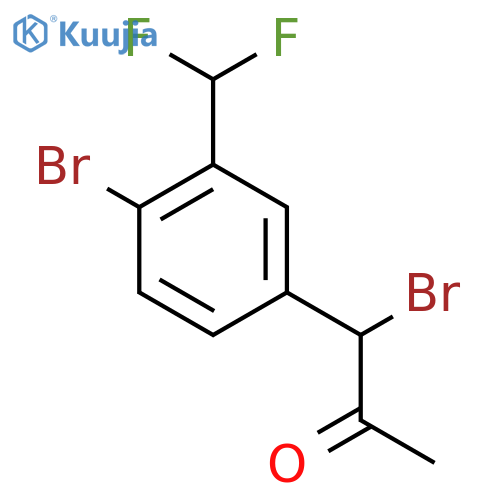 1-Bromo-1-(4-bromo-3-(difluoromethyl)phenyl)propan-2-one structure