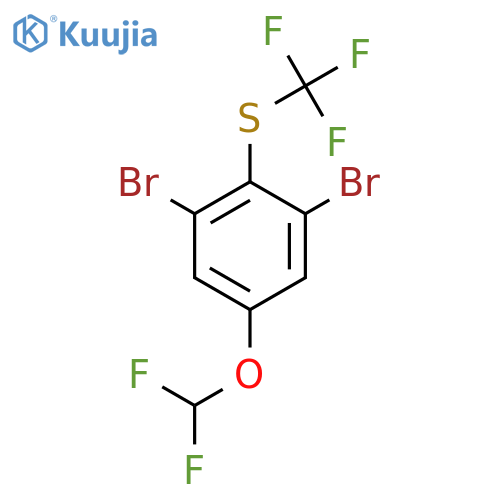 1,3-Dibromo-5-difluoromethoxy-2-(trifluoromethylthio)benzene structure