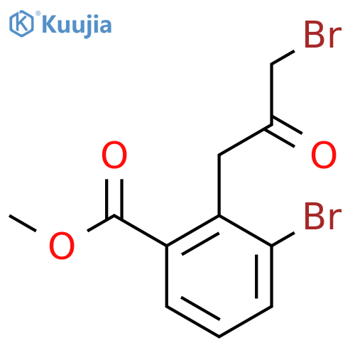 Methyl 3-bromo-2-(3-bromo-2-oxopropyl)benzoate structure