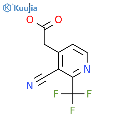 Methyl 3-cyano-2-(trifluoromethyl)pyridine-4-acetate structure