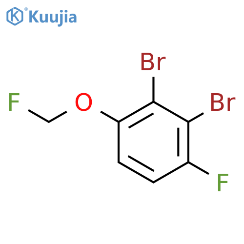 1,2-Dibromo-3-fluoro-6-(fluoromethoxy)benzene structure