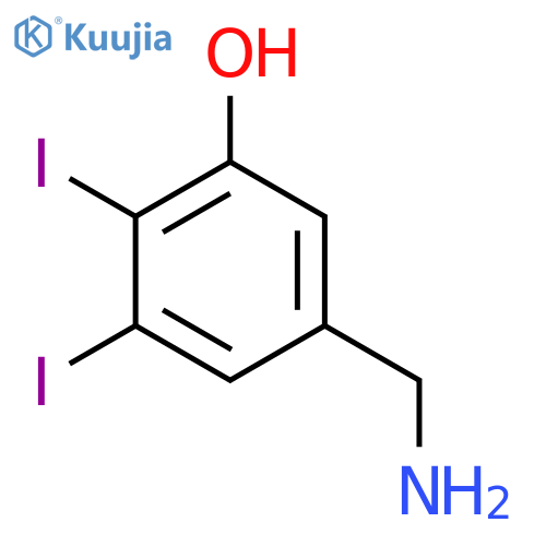 3,4-Diiodo-5-hydroxybenzylamine structure