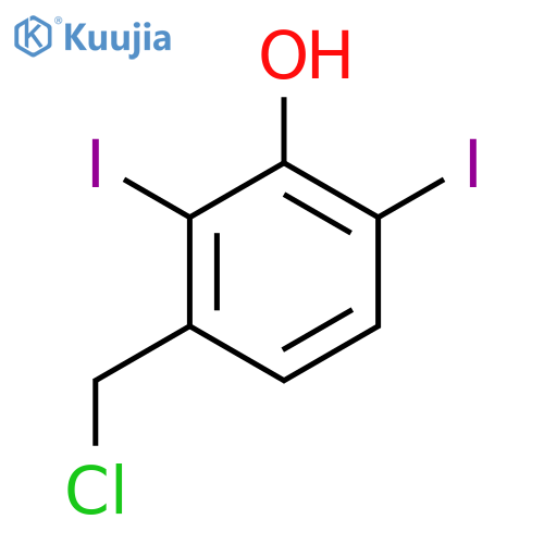 2,4-Diiodo-3-hydroxybenzyl chloride structure