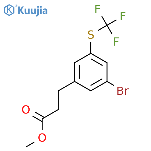 Methyl 3-(3-bromo-5-(trifluoromethylthio)phenyl)propanoate structure