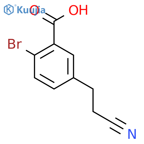 2-Bromo-5-(2-cyanoethyl)benzoic acid structure