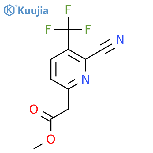 Methyl 2-cyano-3-(trifluoromethyl)pyridine-6-acetate structure