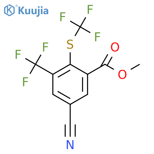 Methyl 5-cyano-3-trifluoromethyl-2-(trifluoromethylthio)benzoate structure