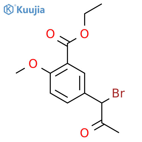 Ethyl 5-(1-bromo-2-oxopropyl)-2-methoxybenzoate structure