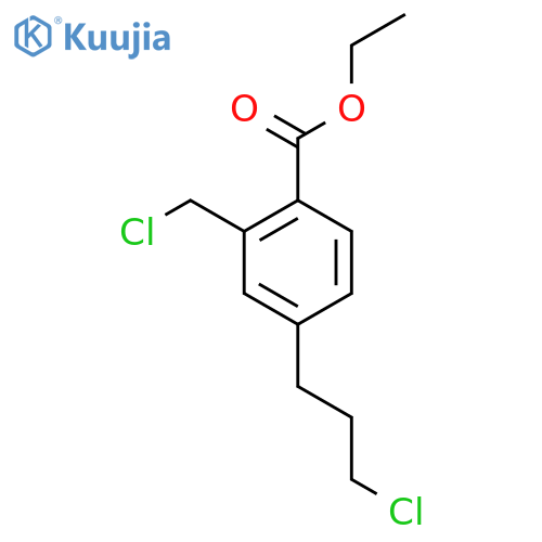 Ethyl 2-(chloromethyl)-4-(3-chloropropyl)benzoate structure
