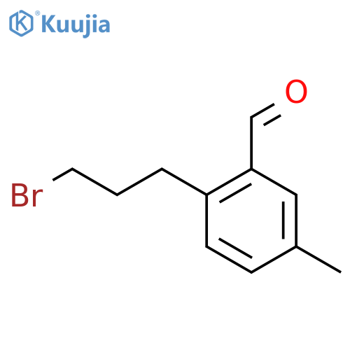 2-(3-Bromopropyl)-5-methylbenzaldehyde structure