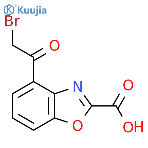 4-(2-Bromoacetyl)benzo[d]oxazole-2-carboxylic acid structure
