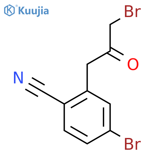 1-(5-Bromo-2-cyanophenyl)-3-bromopropan-2-one structure