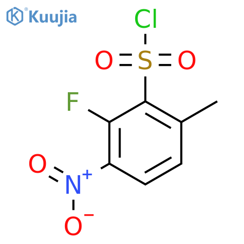 2-Fluoro-6-methyl-3-nitrobenzenesulfonyl chloride structure