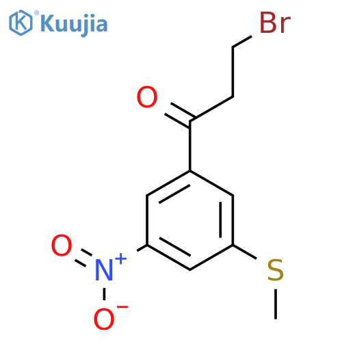 3-Bromo-1-(3-(methylthio)-5-nitrophenyl)propan-1-one structure