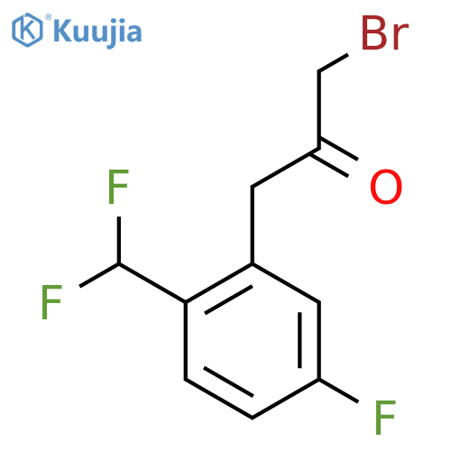 1-Bromo-3-(2-(difluoromethyl)-5-fluorophenyl)propan-2-one structure