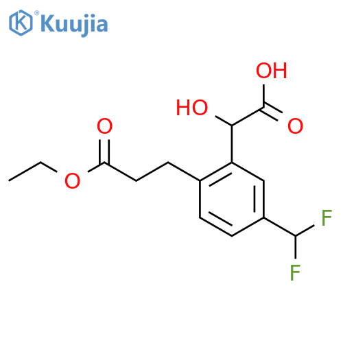 5-(Difluoromethyl)-2-(3-ethoxy-3-oxopropyl)mandelic acid structure