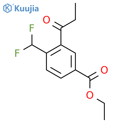 Ethyl 4-(difluoromethyl)-3-propionylbenzoate structure