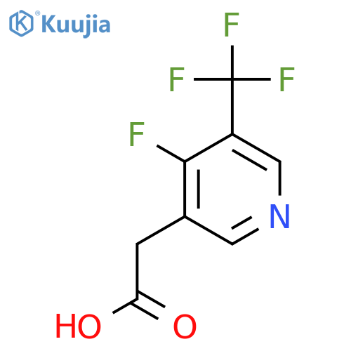 4-Fluoro-3-(trifluoromethyl)pyridine-5-acetic acid structure