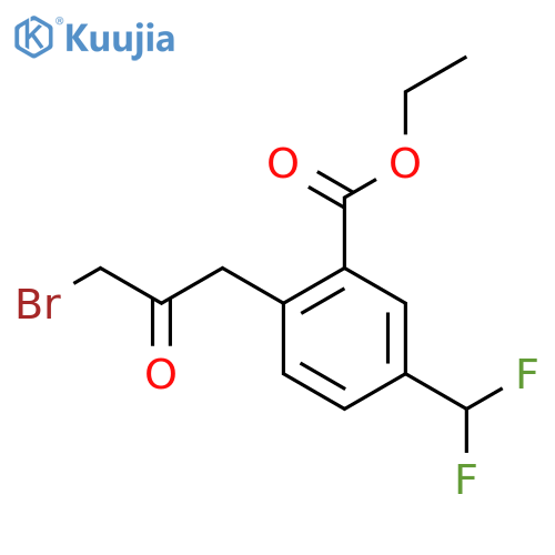 Ethyl 2-(3-bromo-2-oxopropyl)-5-(difluoromethyl)benzoate structure