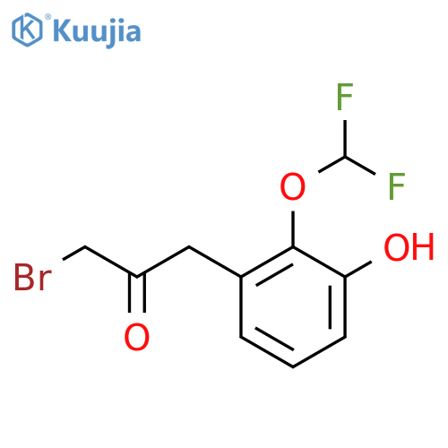 1-Bromo-3-(2-(difluoromethoxy)-3-hydroxyphenyl)propan-2-one structure