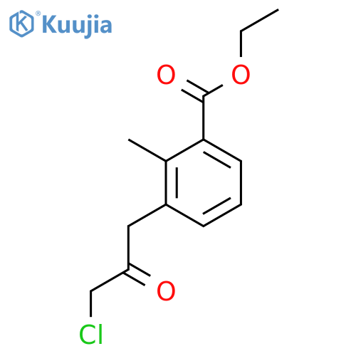 Ethyl 3-(3-chloro-2-oxopropyl)-2-methylbenzoate structure