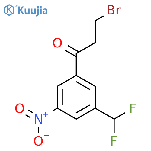 3-Bromo-1-(3-(difluoromethyl)-5-nitrophenyl)propan-1-one structure