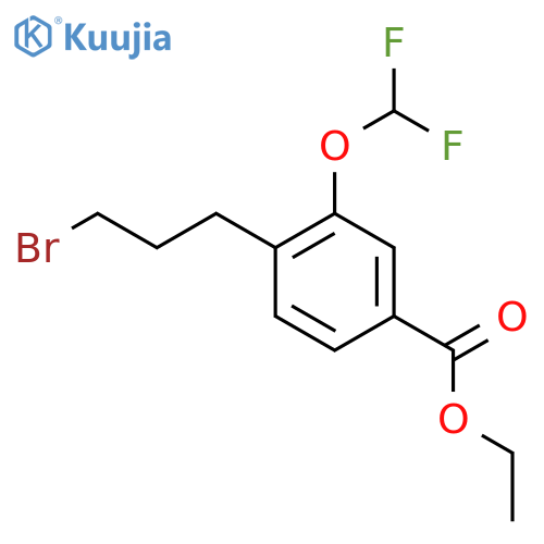 Ethyl 4-(3-bromopropyl)-3-(difluoromethoxy)benzoate structure