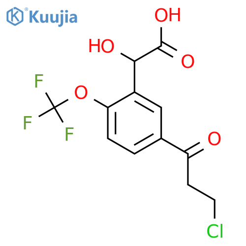 5-(3-Chloropropanoyl)-2-(trifluoromethoxy)mandelic acid structure