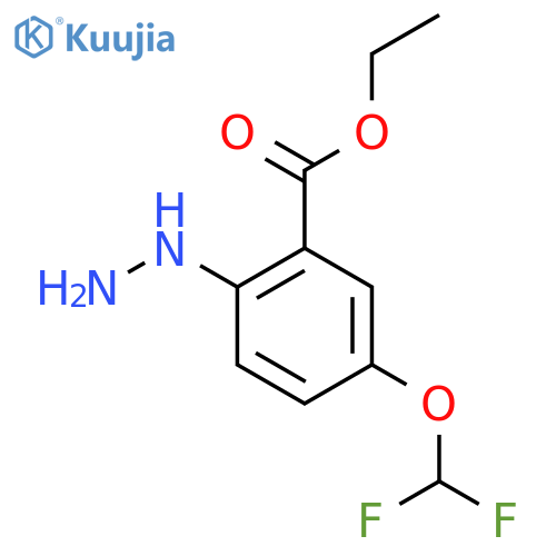 Ethyl 5-(difluoromethoxy)-2-hydrazinylbenzoate structure