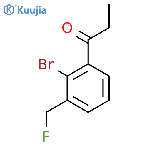 1-(2-Bromo-3-(fluoromethyl)phenyl)propan-1-one structure